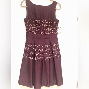 NWT Beautiful Taylor Deep Purple Dress
